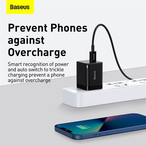 Bộ cốc sạc nhanh, nhỏ gọn Baseus Super Si Pro Quick Charger 20W dùng cho iPhone 12/iP11/XS Max kèm dây C to iPhone