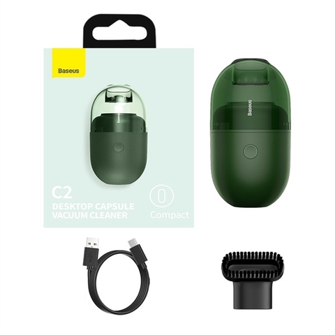 Máy hút bụi mini cầm tay Baseus C2 Desktop Capsule Vacuum Cleaner (6W, 1000 Pa, Pin sạc 900mAh)