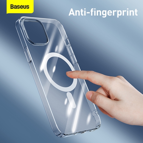 Combo Ốp Lưng & Cường Lực Baseus Crystal Cho iP12 | Hỗ Trợ Sạc Từ Tính, Siêu Mỏng