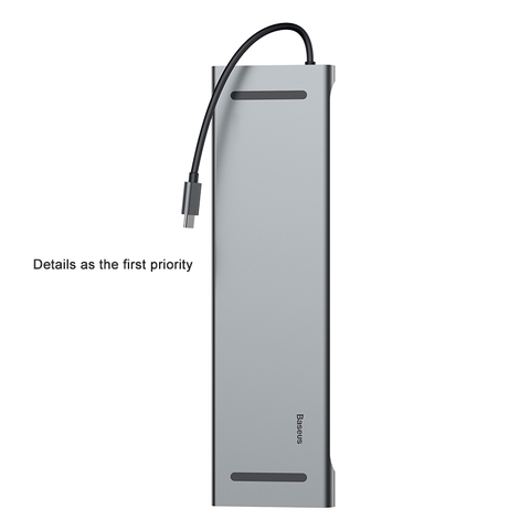 Hub Chuyển Đổi Baseus Enjoyment 10 in 1 | Mở Rộng 10 Cổng & Kê Tản Nhiệt Laptop, HDMI 4K VGA
