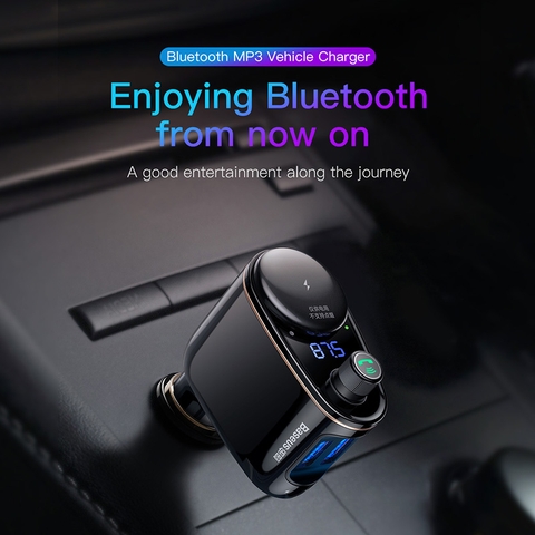 Bộ tẩu sạc trên xe hơi Baseus S06 Locomotive Bluetooth MP3 Vehicle Charger