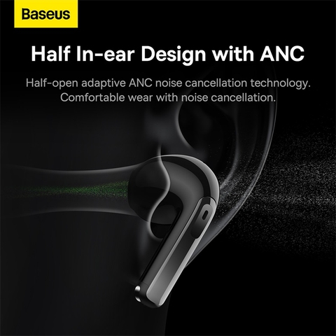 Tai Nghe Baseus Storm 3 ANC | Khử Ồn Thích Ứng, Độ Trễ Cực Thấp 0.038s Gaming, Sạc Nhanh 10 Phút