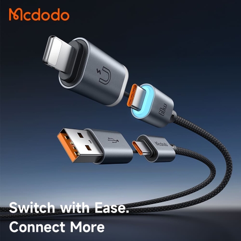 Cáp Sạc Đa Năng Mcdodo Nexus 4 in 1 USB/Type-C to Type-C/Ln 60W | Sạc Laptop, Điện Thoại, Chống Rối