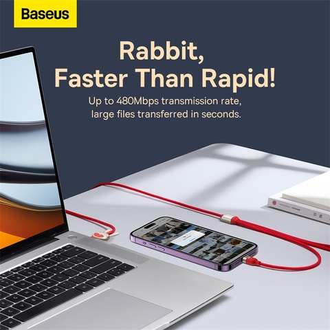 Cáp Sạc Nhiều Đầu Hình Con Giáp Tết 2023 Baseus Chinese Zodiac Series Fast Charging Data Cable (Year of the Rabbit) USB to M+L+C 3.5A