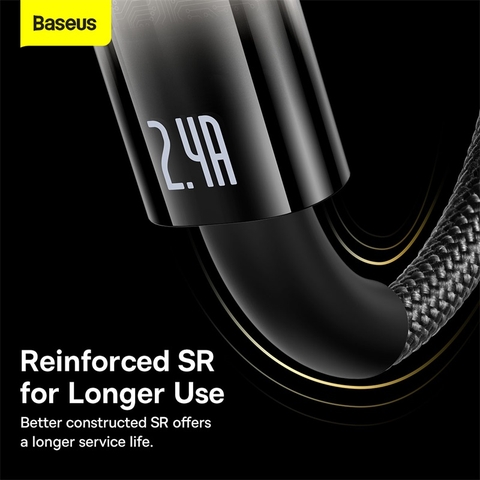 Cáp Sạc Lightning Tự Ngắt Baseus Explorer Series Auto Power-Off Fast Charging Data Cable USB to IP 2.4A