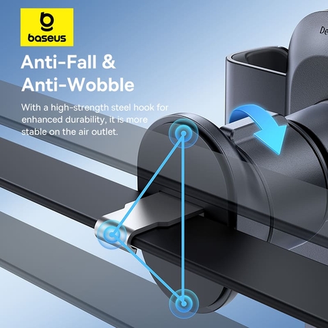 Giá Đỡ Điện Thoại Baseus Metal Age Go | Kẹp Cửa Gió, Khóa Tự Động Bằng Trọng Lực