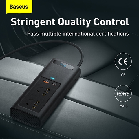 Bộ tẩu sạc tích hợp biến áp DC to AC 220V Baseus In-car Inverter 150W (220V, DC to AC Inverter for Car)