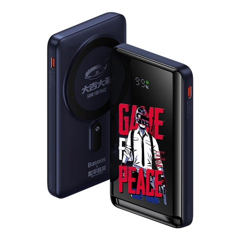 Pin Sạc Dự Phòng Baseus Kickstand Magnetic Fast Wireless Charging Power Bank (Game for Peace) 10000mAh (Kèm cáp C to C)