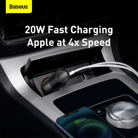 Tẩu sạc nhanh mở rộng 120W Baseus Share Together Fast Charge dùng cho xe hơi (120W, TypeC - USB Port, QC / PD3.0 Car Quick Charger with Cigarette Lighter Expansion Port )