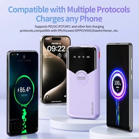 Sạc Dự Phòng Wekome WP-43 Pop Digital Series Gen3 22.5W Super Fast Charging Power Bank