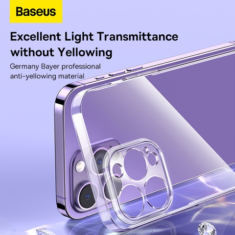 Ốp Lưng Trong Suốt Cho iPhone14 Baseus Crystal Series Clear Phone Case (Kèm cường lực)