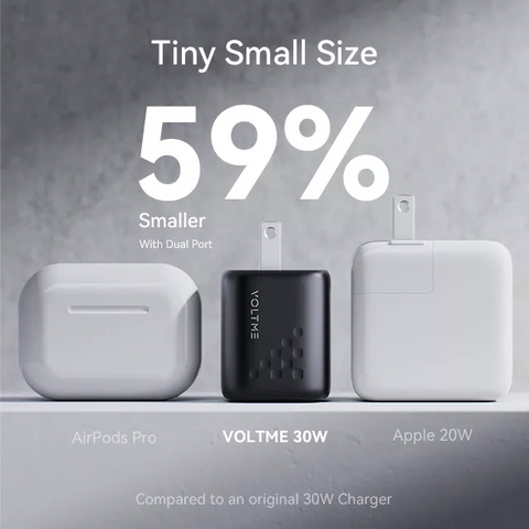 Củ Sạc Nhanh Voltme Revo Duo 30W GaN III | 2 Cổng Type-C Sạc Cùng Lúc