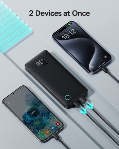 Sạc Dự Phòng OS-Baseus Airpow Lite Power Bank 10000mAh 15W (Kèm cáp USB to Type-C, 30cm)
