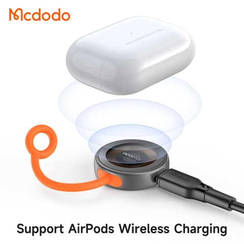 Đế Sạc Không Dây Cho Đồng Hồ AppleWatch Mcdodo | Hỗ Trợ 2 Cổng Sạc Vào Type-C & Ln