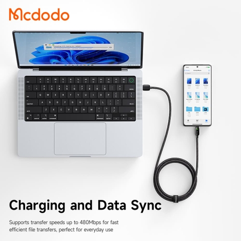 Cáp Sạc Mcdodo LightSync 6A USB to Type-C | Có Đèn LED Ambient Độc Đáo