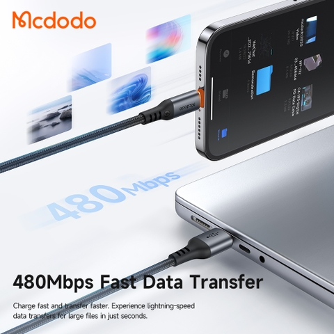 Cáp Sạc Mcdodo Cab Smart 12W USB to Ln | Tự Ngắt Thông Minh, Có Đèn Báo Sạc