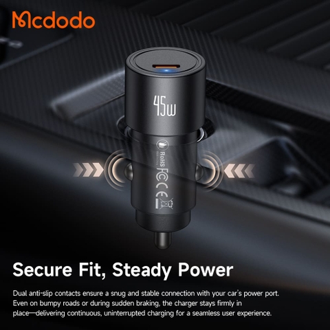 Tẩu Sạc Mcdodo Obsidian 45W Siêu Nhỏ Gọn | 1 Cổng Type-C Sạc Nhanh Đa Năng