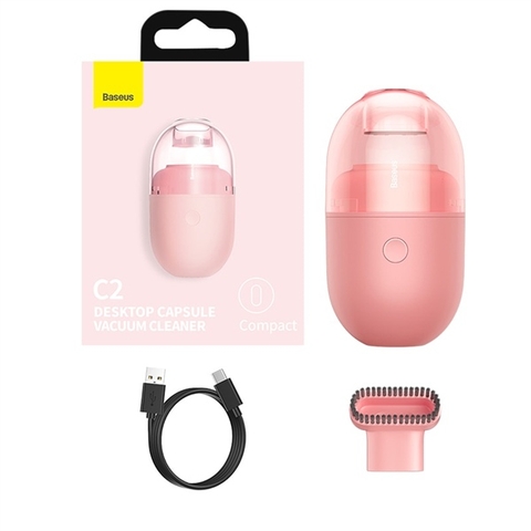 Máy hút bụi mini cầm tay Baseus C2 Desktop Capsule Vacuum Cleaner (6W, 1000 Pa, Pin sạc 900mAh)