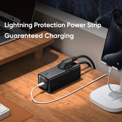 Bộ Sạc Nhanh Mcdodo 4 in 1 70W GaN Lightning Protection Power Strip (Chân cắm tròn)