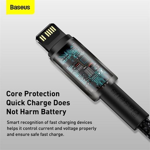 Cáp sạc nhanh, siêu bền C to Lightning 20W Baseus Tungsten Gold dùng cho iPhone 12/ iP11 Series/ iPXS Max (20W, Fast Charging & Data Cable)