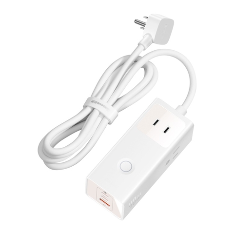 Trạm Sạc GaN Baseus PowerCombo 40W | 3 AC, 2 Type-C, 1 USB, Bảo Vệ Quá Tải BDIP