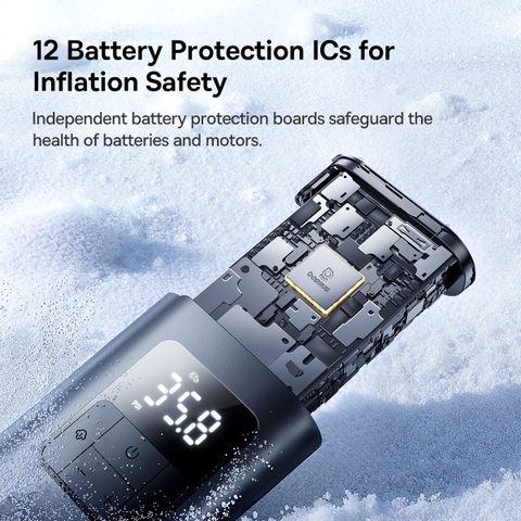 Bơm Lốp Ô Tô Baseus PrimeTrip VA1 | Thiết Bị Cứu Hộ Ô Tô, Bơm & Sạc Đa Năng