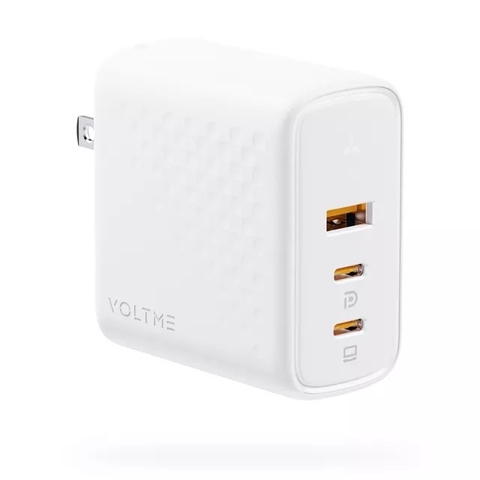 Củ Sạc Nhanh Voltme Revo 100W GaN III | 3 Cổng (2Type-C + USB) Sạc Nhanh Laptop