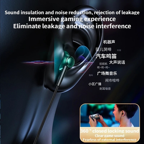 Tai Nghe Có Dây Baseus Encok H06 lateral in-ear Wired Game Earphone