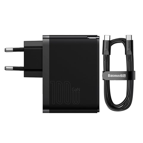 Củ Sạc Nhanh Công Suất Cao Baseus GaN5 Pro Fast Charger C+U 100W Kèm Cáp C to C ( PD Quick-Charge-4.0-QC-3.0-PD-AFC-FCP)