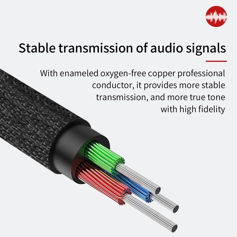 Dây cáp âm thanh chất lượng cao AUX Audio 3.5 Baseus M30 (Aux Cable 3.5mm Jack Male to Male)