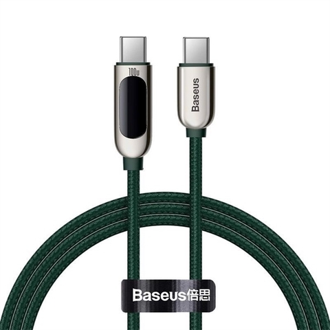 Cáp sạc nhanh C to C 100W Baseus Display Fast Charging Data Cable (100W, 20V / 5A, 480Mbps, LED indicator, E-marker chip, QC/PD Quick charge cable )
