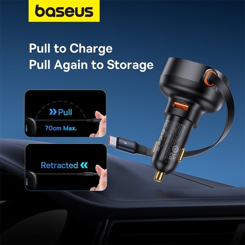 Tẩu Sạc Nhanh Ô Tô Kèm Cáp Enjoyment Pro Car Charger 60W