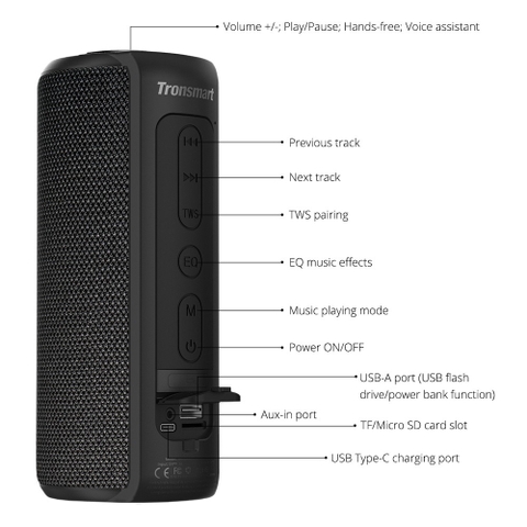 Loa Bluetooth Tronsmart Element T6 Plus 40W Bluetooth Speaker