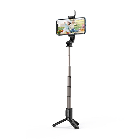 Gậy Tripod Mini Mcdodo Kèm Đèn Livestream | Gấp Gọn 15cm, Remote Từ Xa