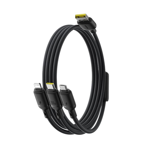 Cáp Sạc Đa Năng OS-Baseus Silky One-for-Three Fast Charging Cable USB / Type-C to M+L+C 100W 1.5m