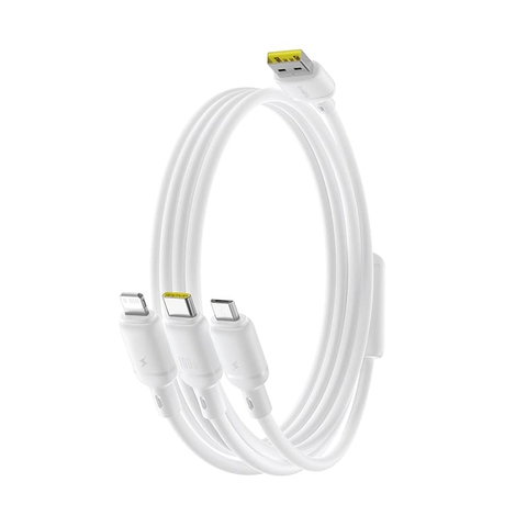 Cáp Sạc Đa Năng OS-Baseus Silky One-for-Three Fast Charging Cable USB / Type-C to M+L+C 100W 1.5m