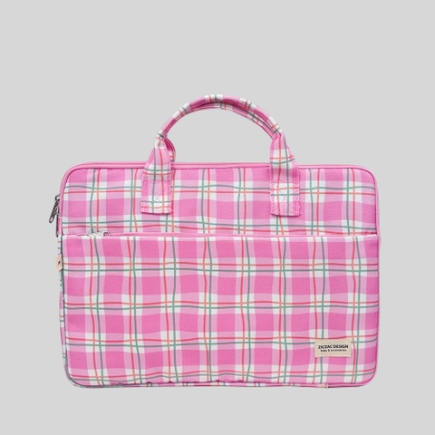 Túi chống sốc laptop có quai xách | Cutie Pink Checked
