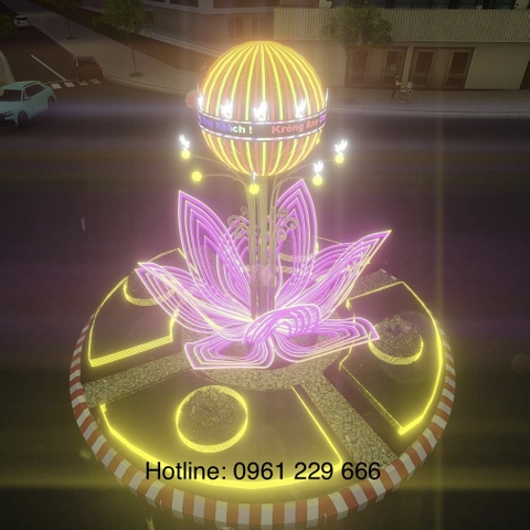 Trang trí vòng xuyến giao thông