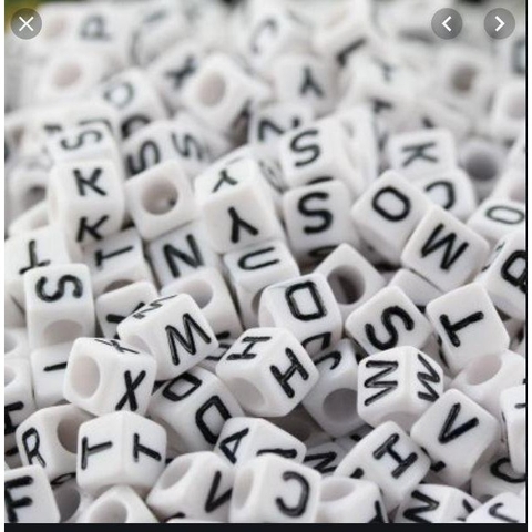 10-50gam hạt chữ vuông 7mm nhiều màu làm vòng tay