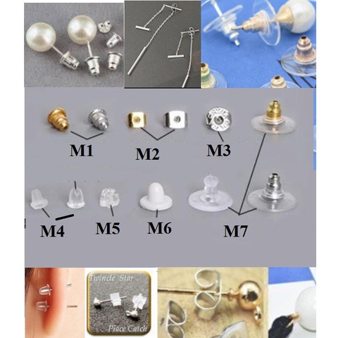 100 -200 CHỐT ĐUÔI HOA TAI - BỊT SAU KHUYÊN XỎ / CHỐT CHUÔI HOA TAI đủ kiểu