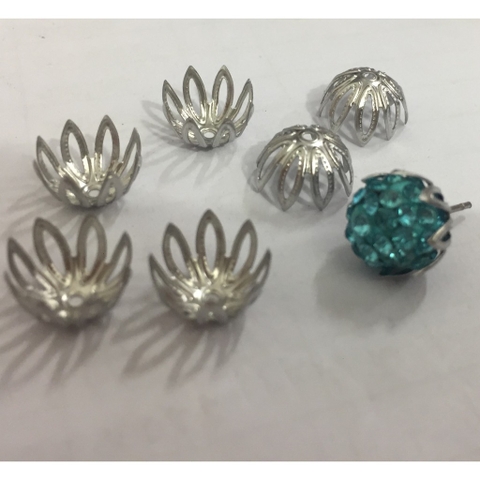 5 Đế hoa ốp hạt inox không rỉ size 11.13mm