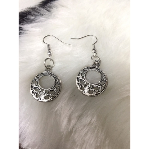 01 Đôi bông tai tròn hoa văn