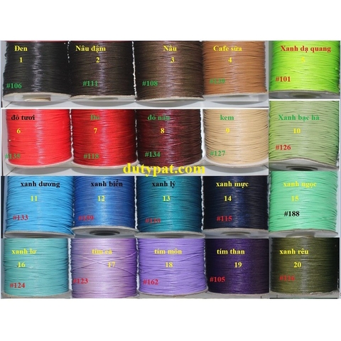 cuộn 160m Dây sáp da, sáp bóng Hàn 1mm