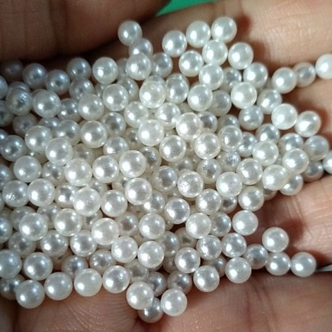 25-50-100gam hạt nhựa ngọc trai 8mm không lỗ