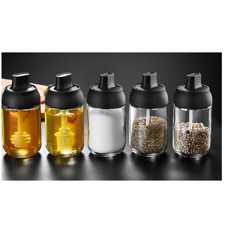 Hũ Đựng Gia Vị, Hũ Thủy Tinh Đựng Gia Vị, Lọ Đựng Gia Vị, Dầu Ăn, Mật Ong 250ml 280ml Chống Nước, Ẩm Mốc, Côn Trùng
