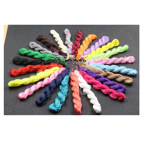 Dây dù 1.5mm có lõi nhiều màu (bó như hình 13-15m) , dây đan vòng tay, dây thắt vòng tay, vòng cổ may mắn