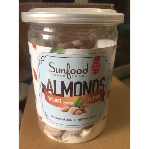 Hạnh Nhân Mỹ tẩm Yogurt Sunfood 230g