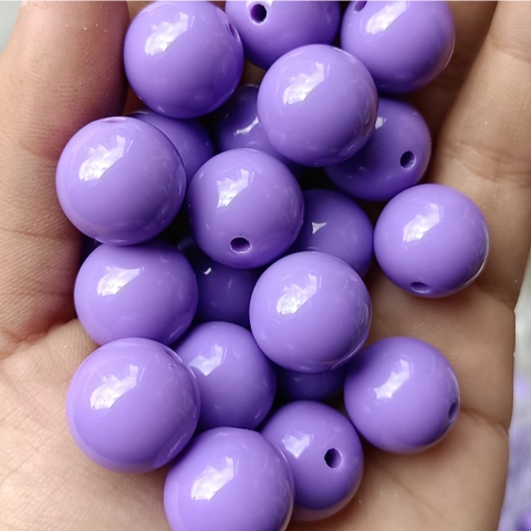 10gam hạt nhựa màu TÍM Nhạt 6-8-10-12-14-16-18-20mm sử dụng làm vòng tay, vòng cổ, dụng cụ học tập