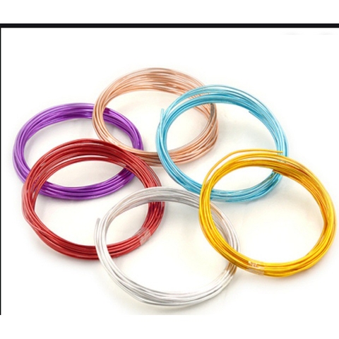 cuộn 5met dây nhôm mạ màu size 1.5/ 2 /2.5mm