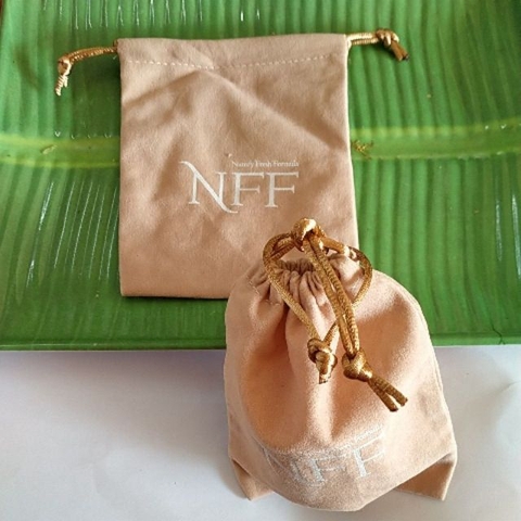 10 Túi rút mini 10x13cm vải nhung màu da NFF